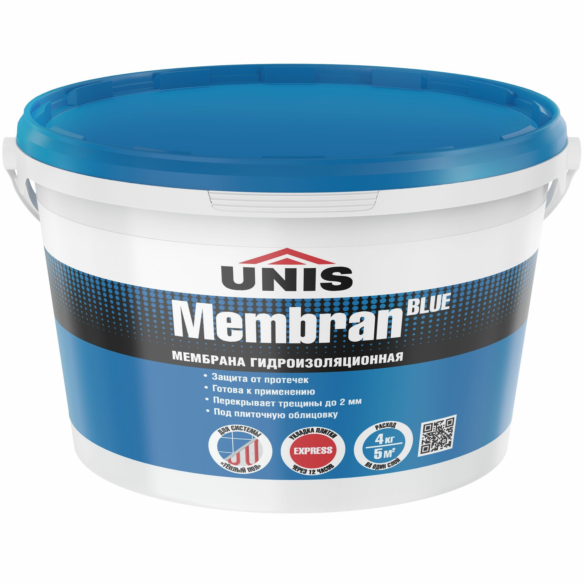 Юнис Мембран Блу мембрана гидроизоляционная синяя полимерная (4кг)