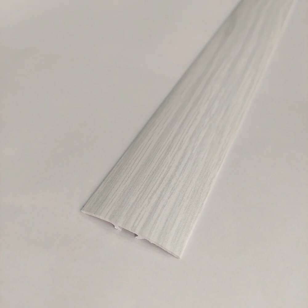 Алком-М Порог алюминиевый стыкоперекрывающий одноуровневый стык (ПД 07.1) 38x44 900 мм ясень белый ПД07.1-0029