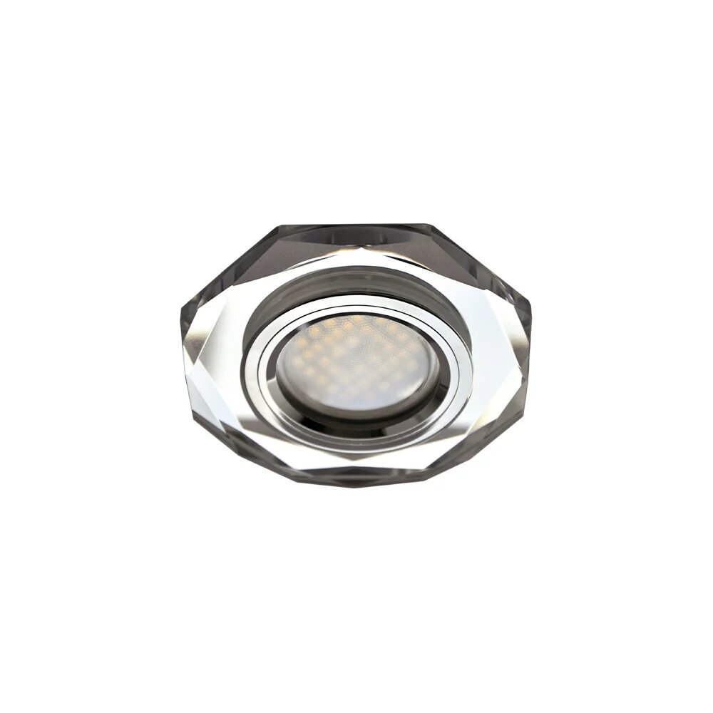 Ecola MR16 DL1652 GU5.3 Glass Стекло 8-угольник с прямыми гранями Хром / Хром 25x90 /кd74/ FC1652EFF