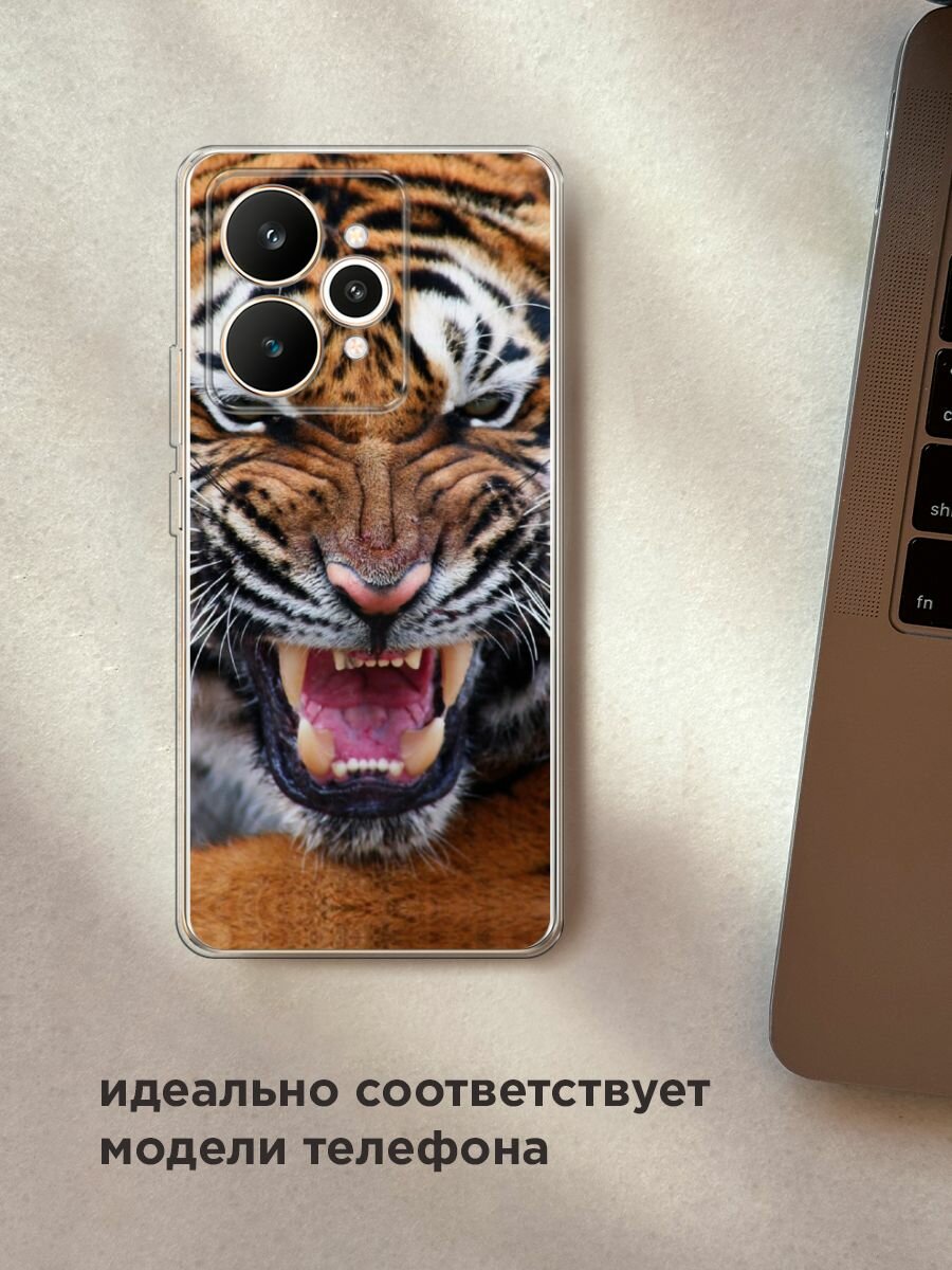 Силиконовый чехол на Realme 15 / Реалми 15 с принтом "Тигр" — фото 1
