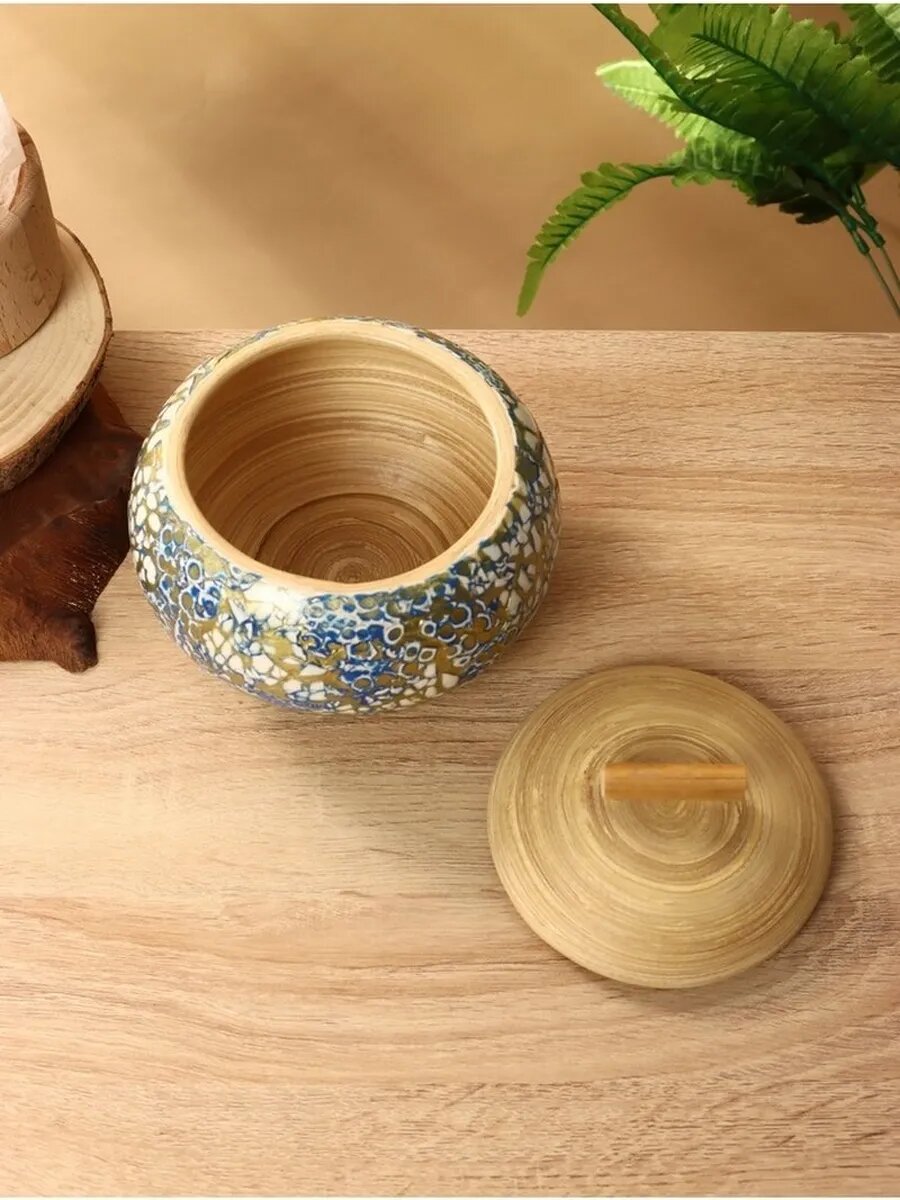 Привлекательная банка для сыпучих 15х15х14 см