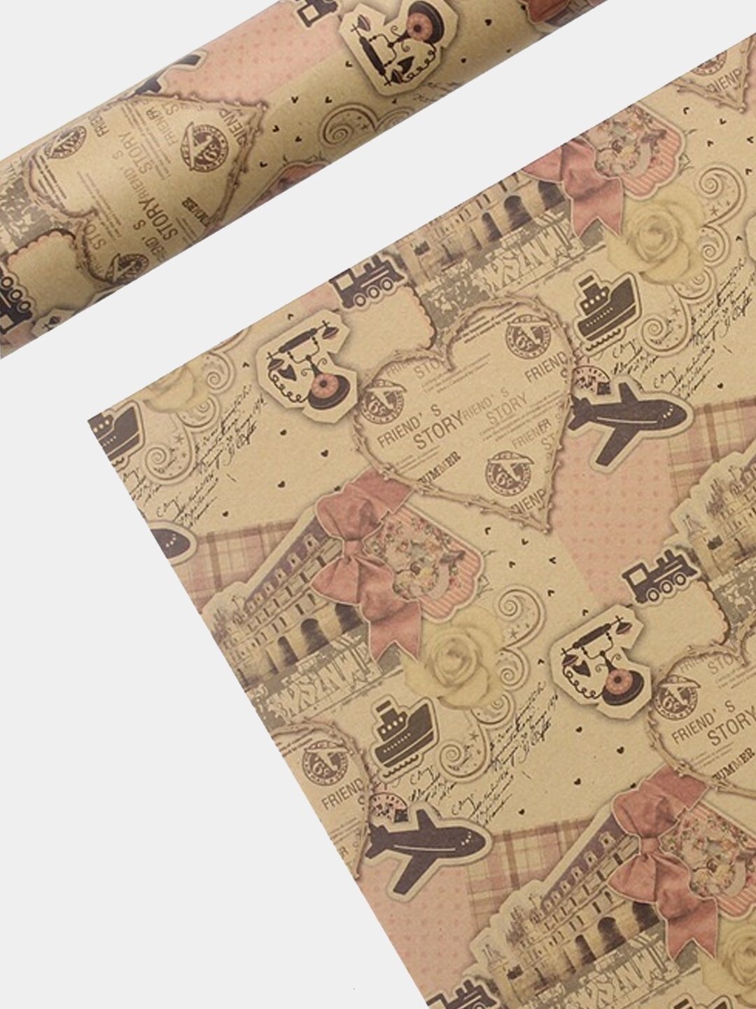 Крафтовая бумага для упаковки подарков и цветы, 70×50 см — Стиль и забота в каждой детали