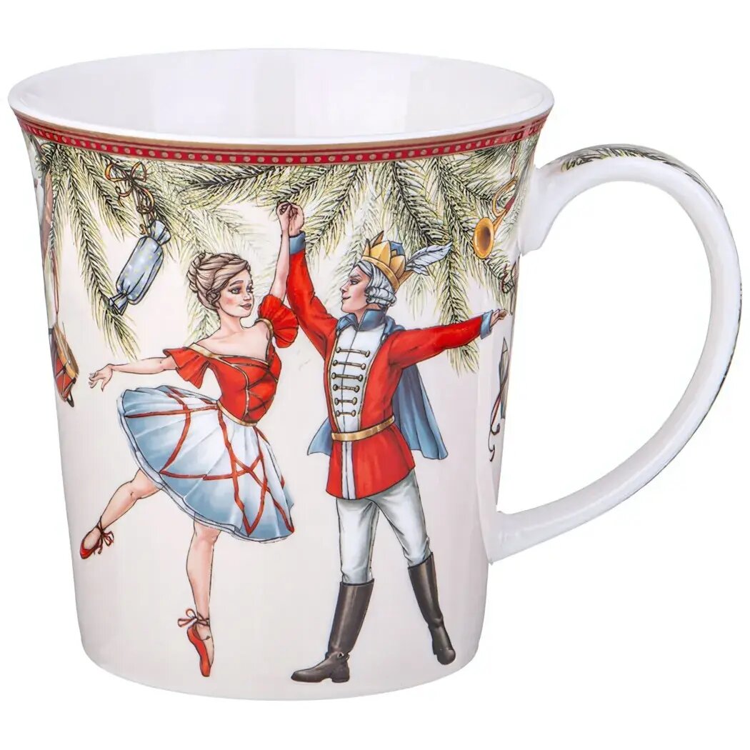 Кружка керамическая 400мл «Щелкунчик» стильный дизайн фарфор для праздника