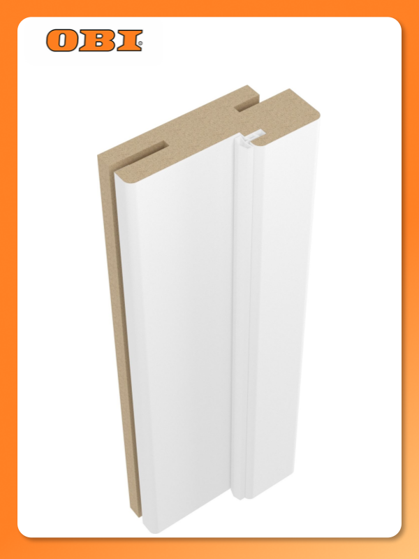 Дверная коробка BELWOODDOORS МДФ телескопическая с уплотнителем белая