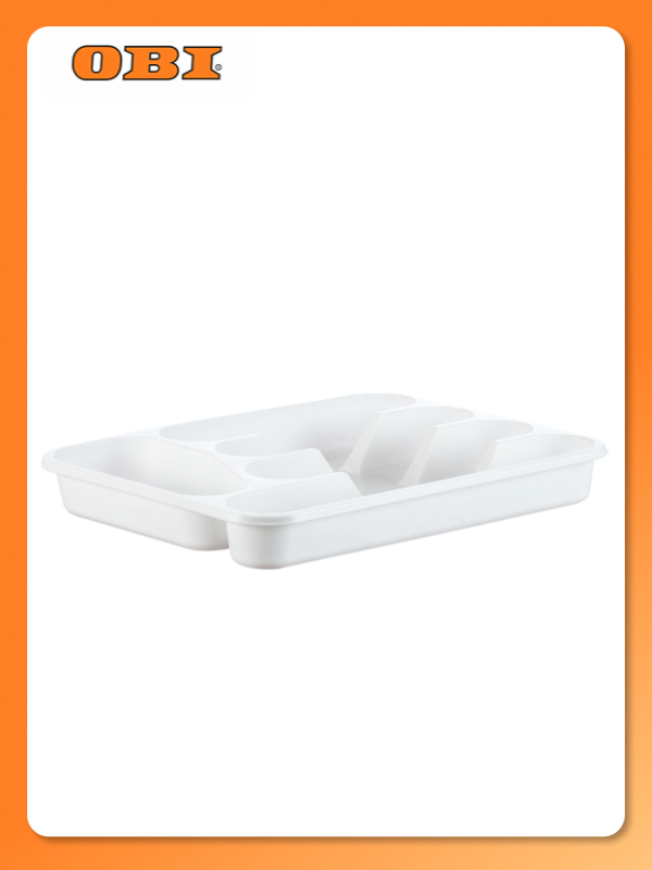 Лоток вкладыш IDEA  М Пластика   для столовых приборов  белый  пластик