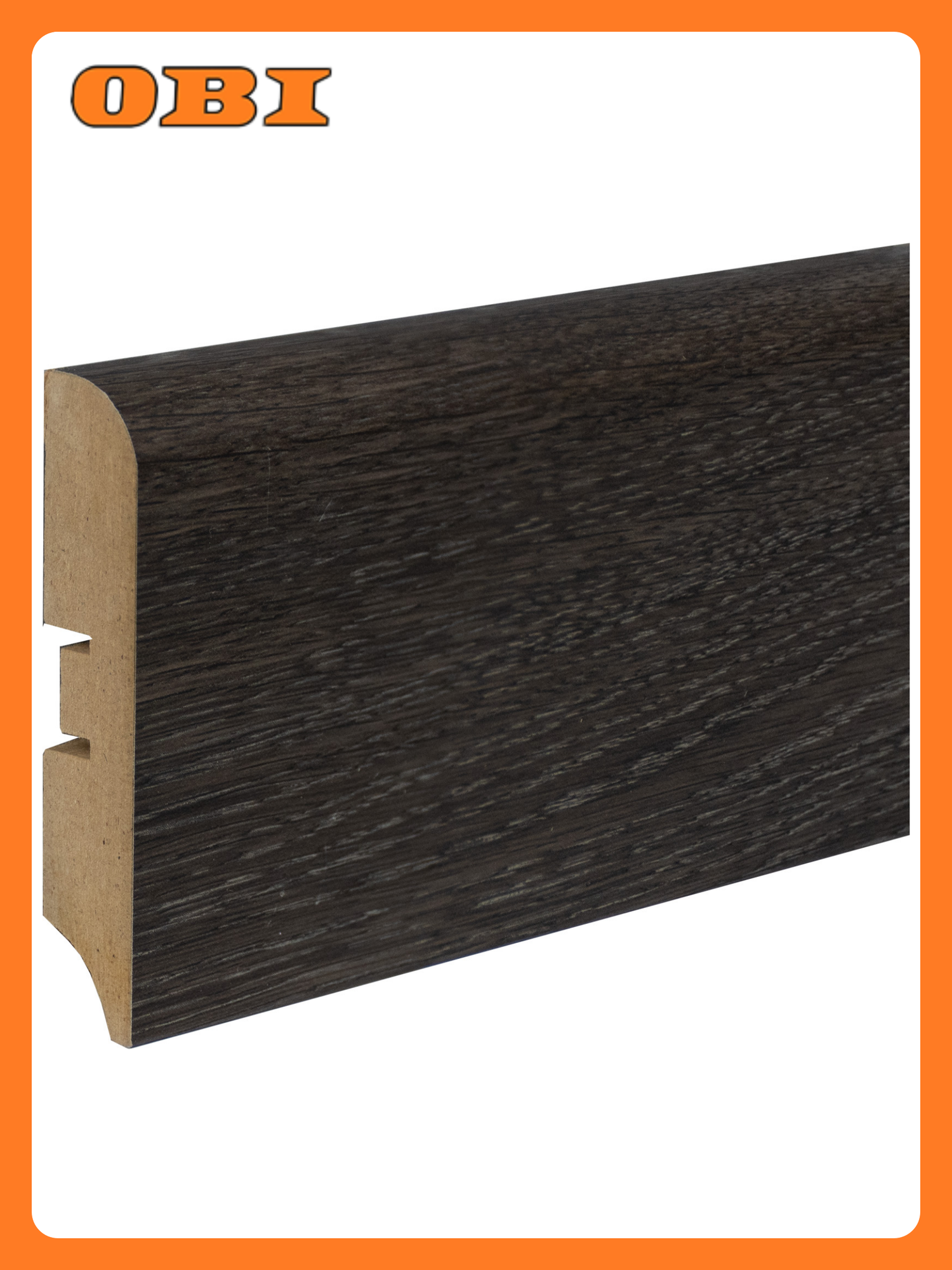 Напольный плинтус МДФ Smartprofile PREMIUM Color 80М Дуб эмбер 099 2400x80 мм