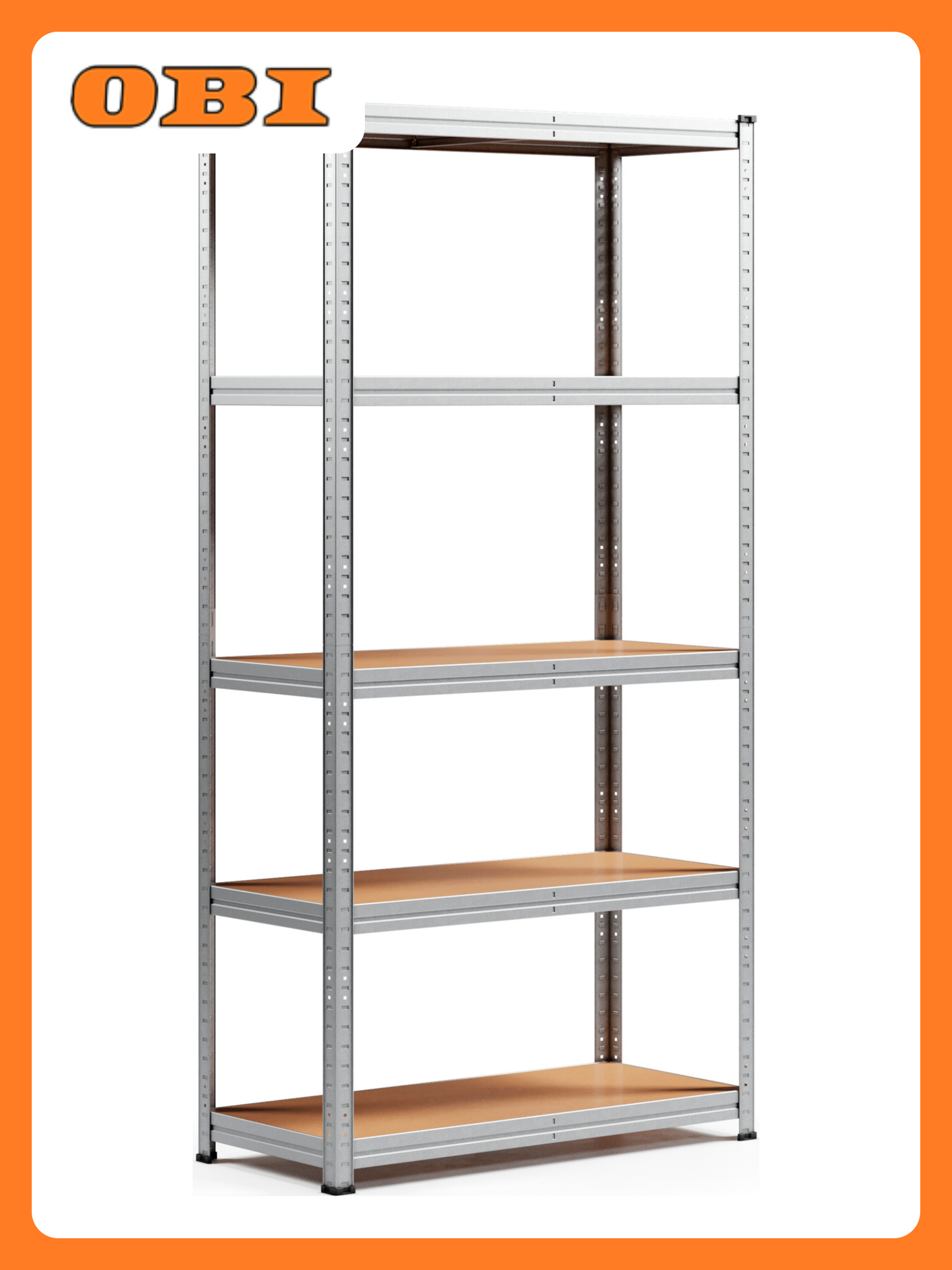 Стеллаж METALL ZAVOD Bonus  180x90x40 см  серебристый  5 полок