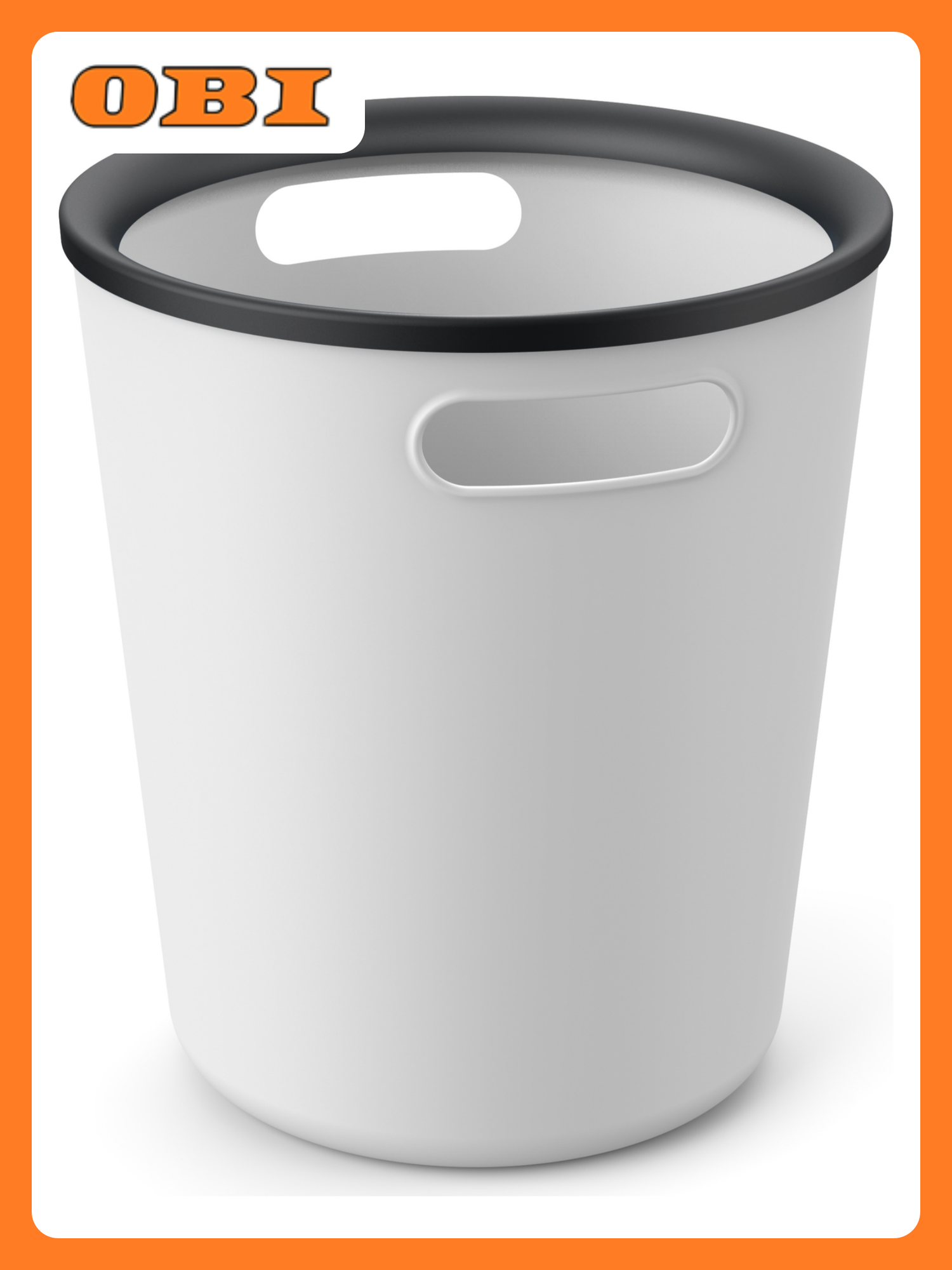 Корзина для мусора Ambient Folk пластик светло-серая 10 л