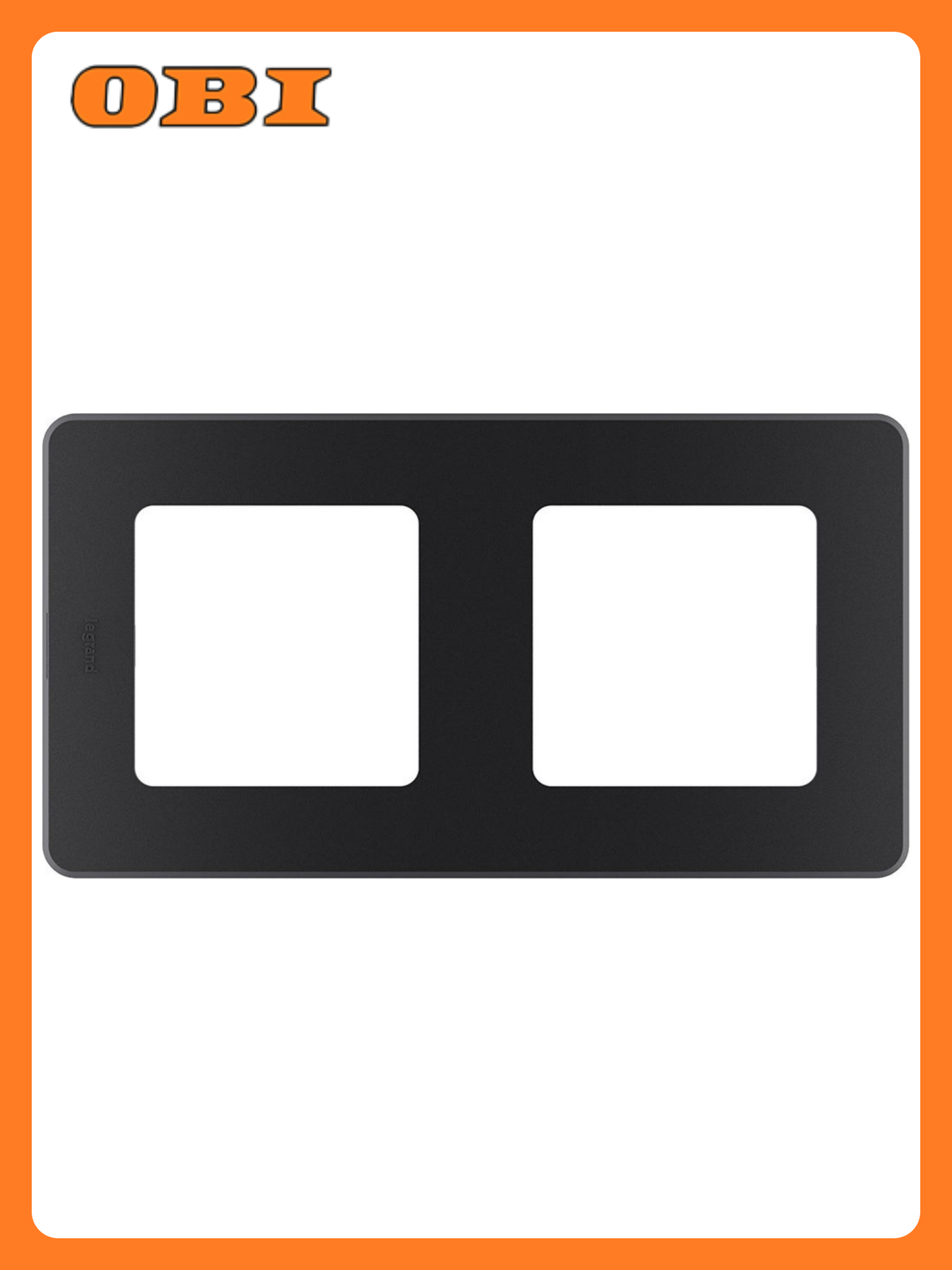 Рамка Legrand Inspiria  2 поста  антрацитовая  крепление на защелках