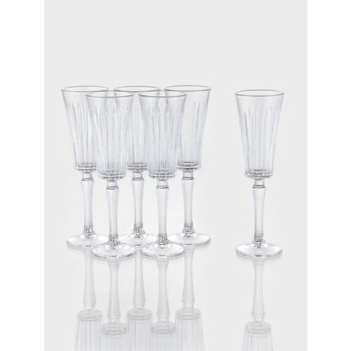 Набор бокалов для шампанского Solennita 6 шт 7х232 см прозрачные 2603₽