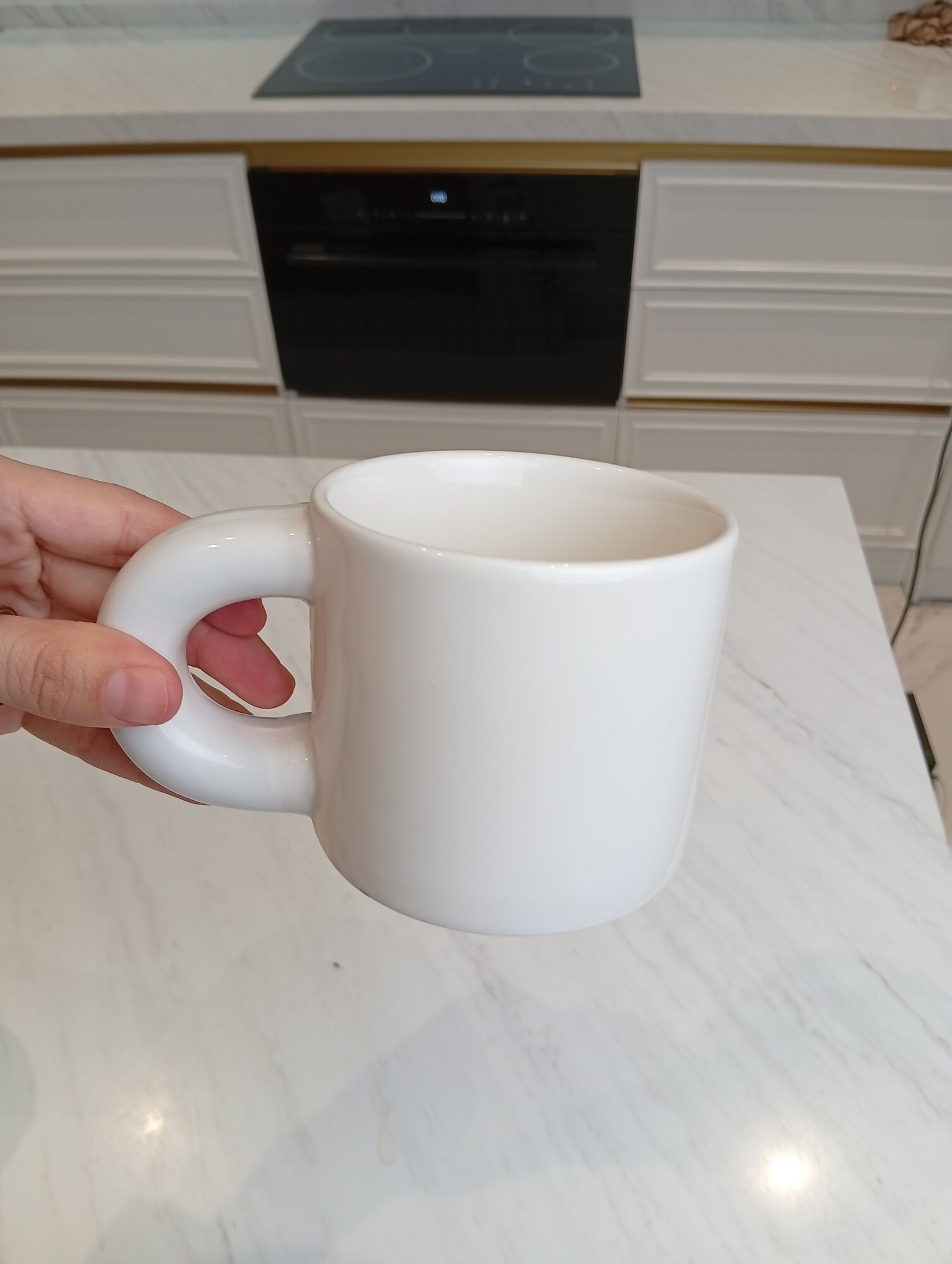 Кружка, фарфор, 300мл, с рисунком, мытьё в посудомойке, белая — фото 1