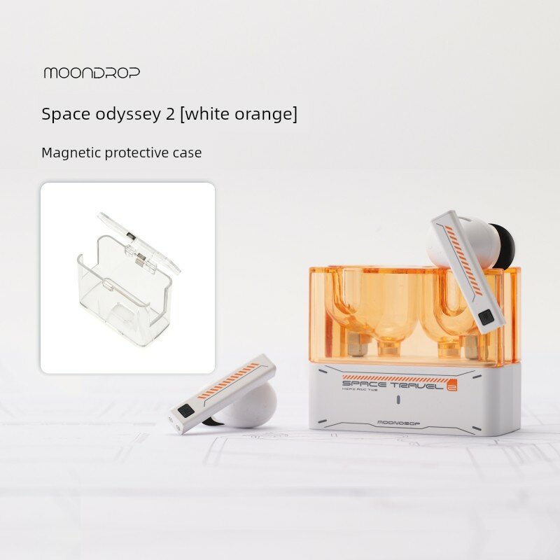 Магнитный чехол для наушников Shuiyueyu Space Travel 2 - бело-оранжевый