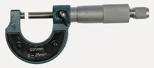 Изображение товара Микрометр тундра, механический, для наружных измерений, синий, металл, 0-25мм