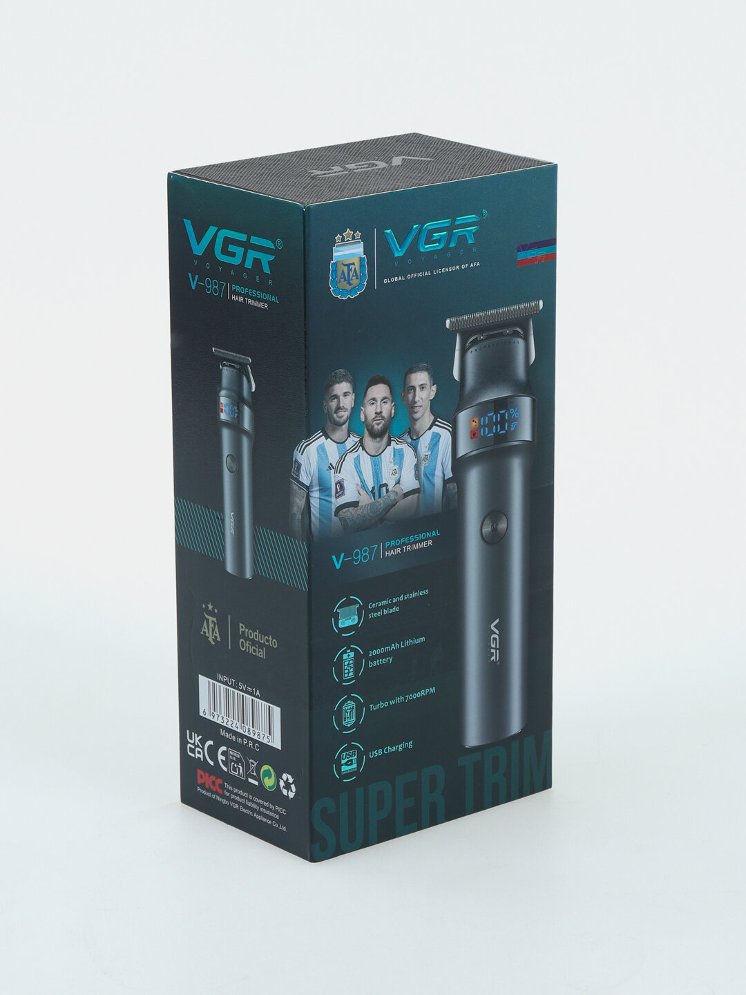 Машинка для стрижки VGR V-987, питание от USB, нержавеющая сталь — фото 1