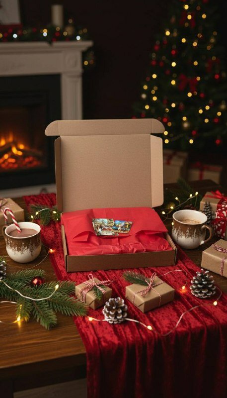 Свитер  Свитер оверсайз с новогодним принтом, размер 42-48, , красный верх — фото 1