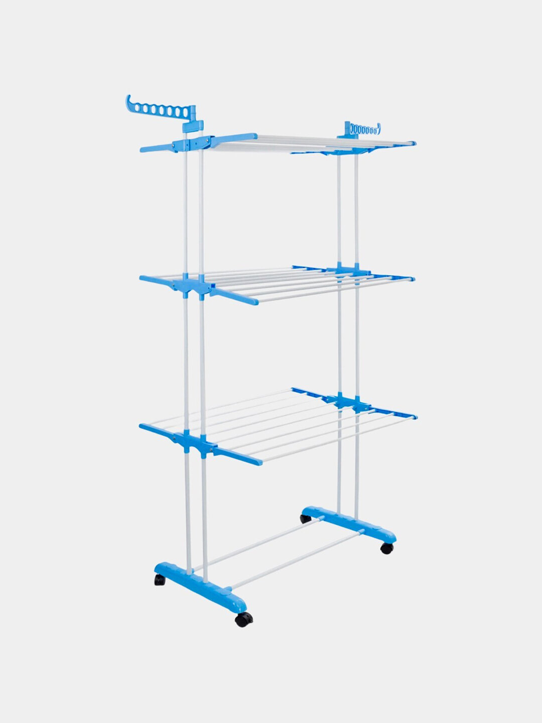 Сушилка для белья напольная для квартиры, складная для белья, сушилка - Синий