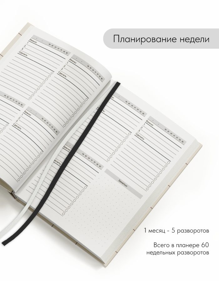 Еженедельник недатированный, планер на год, Coverlis — фото 1