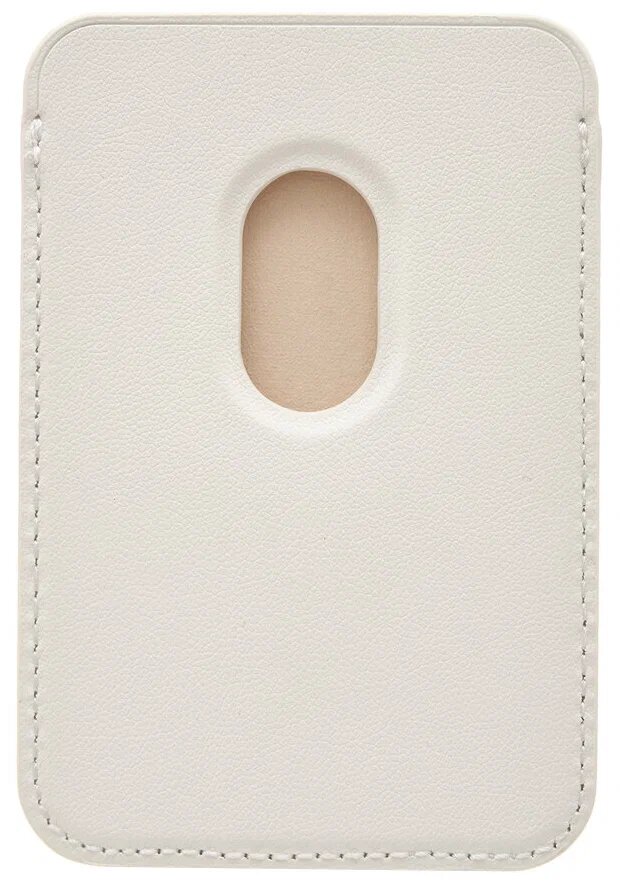 Картхолдер, для iPhone, MagSafe, Leather Wallet, магнитный, белый — фото 1
