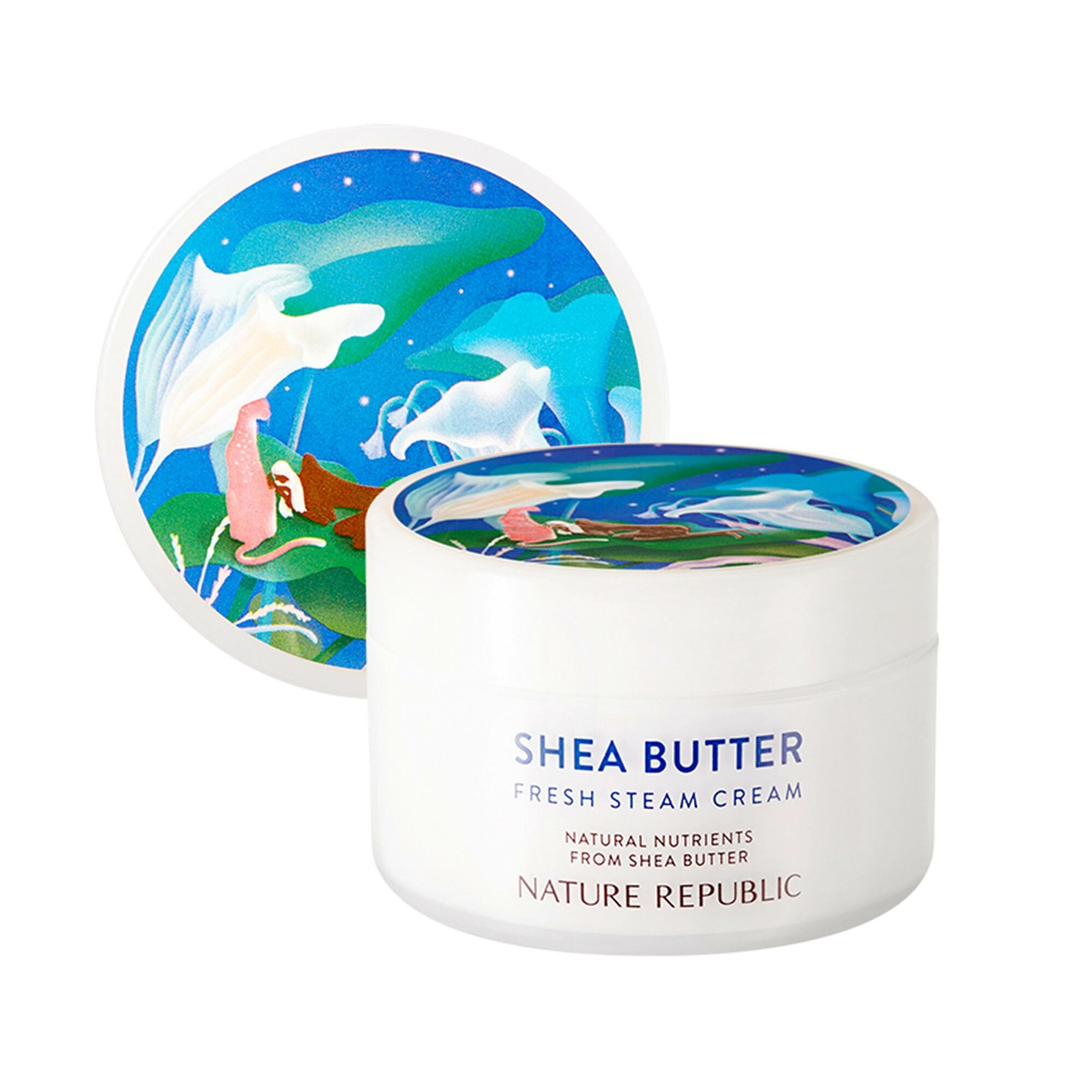 Ультраувлажняющий крем для лица NATURE REPUBLIC Shea Butter Fresh Steam Cream с натуральным маслом ши для питания и свежести кожи