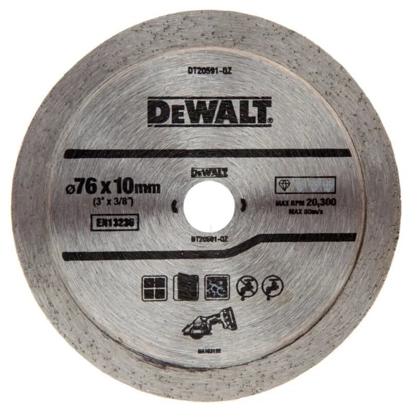 Диск алмазный DeWalt 76х10х1.8мм DT20591-QZ