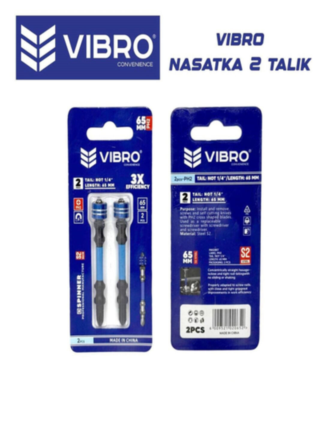 Насадка Vibro Насадка, универсальная, алмазное сверло, HSS, длина 20 см Vibro Насадка пара