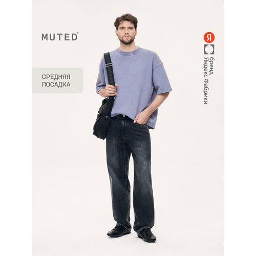 фото Джинсы muted прямого силуэта, размер 26/32 (176-182), серый