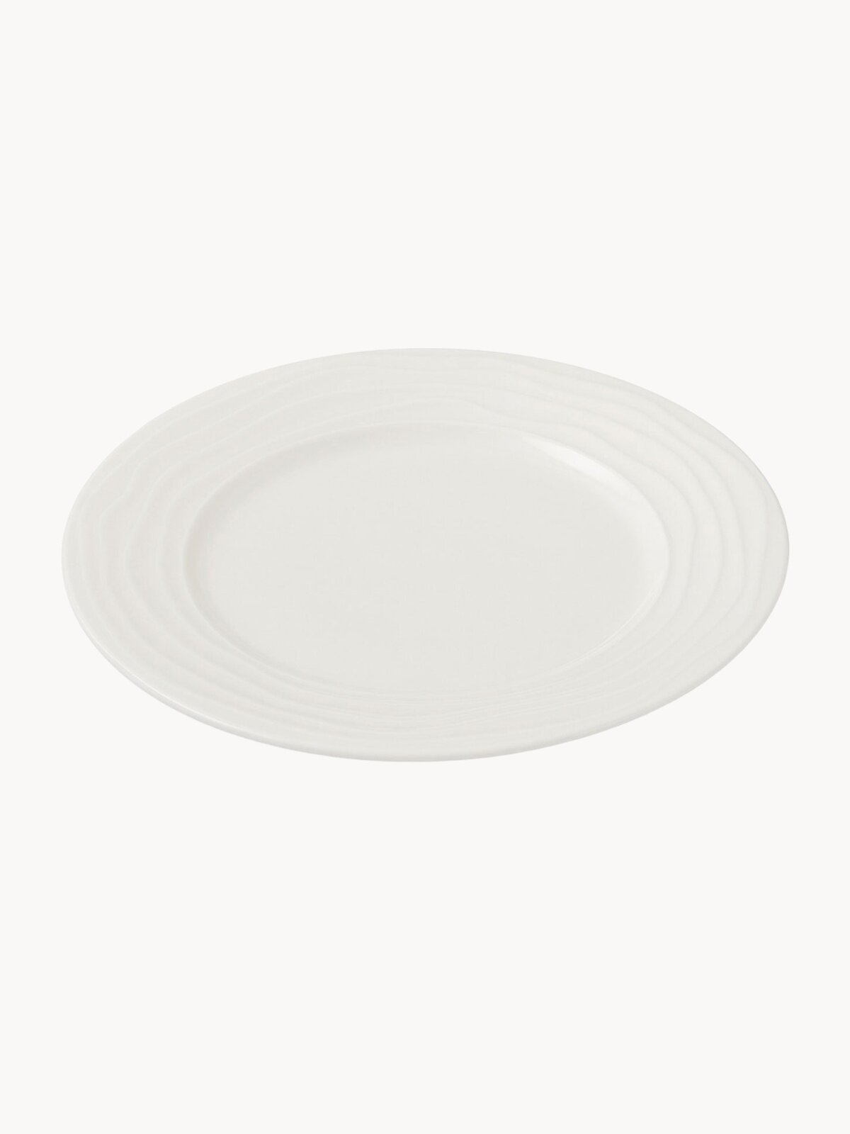 Тарелка десертная NADOBA, серия AURORA, 18,5 см, фарфоровая, бело-кремовый, закусочная, СВЧ, подарок на Масленицу