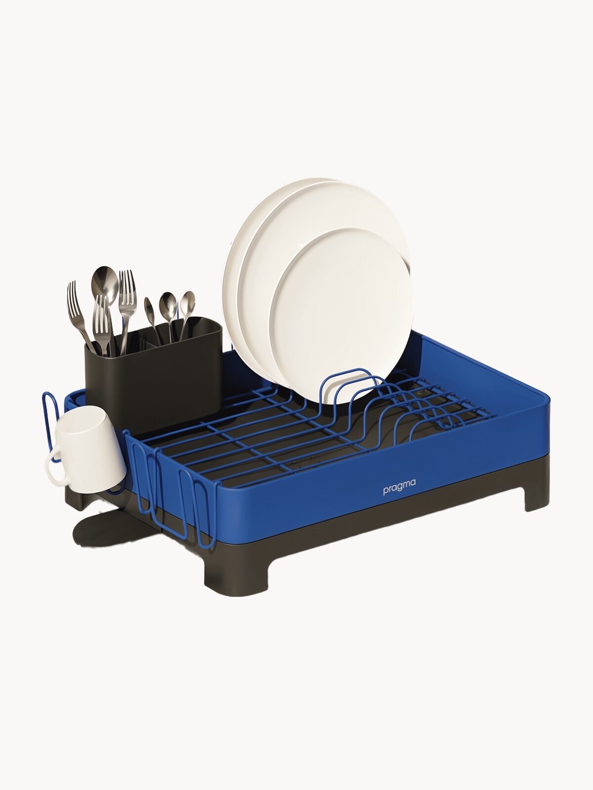 Сушилка настольная Pragma Gipto для посуды и столовых приборов, синяя