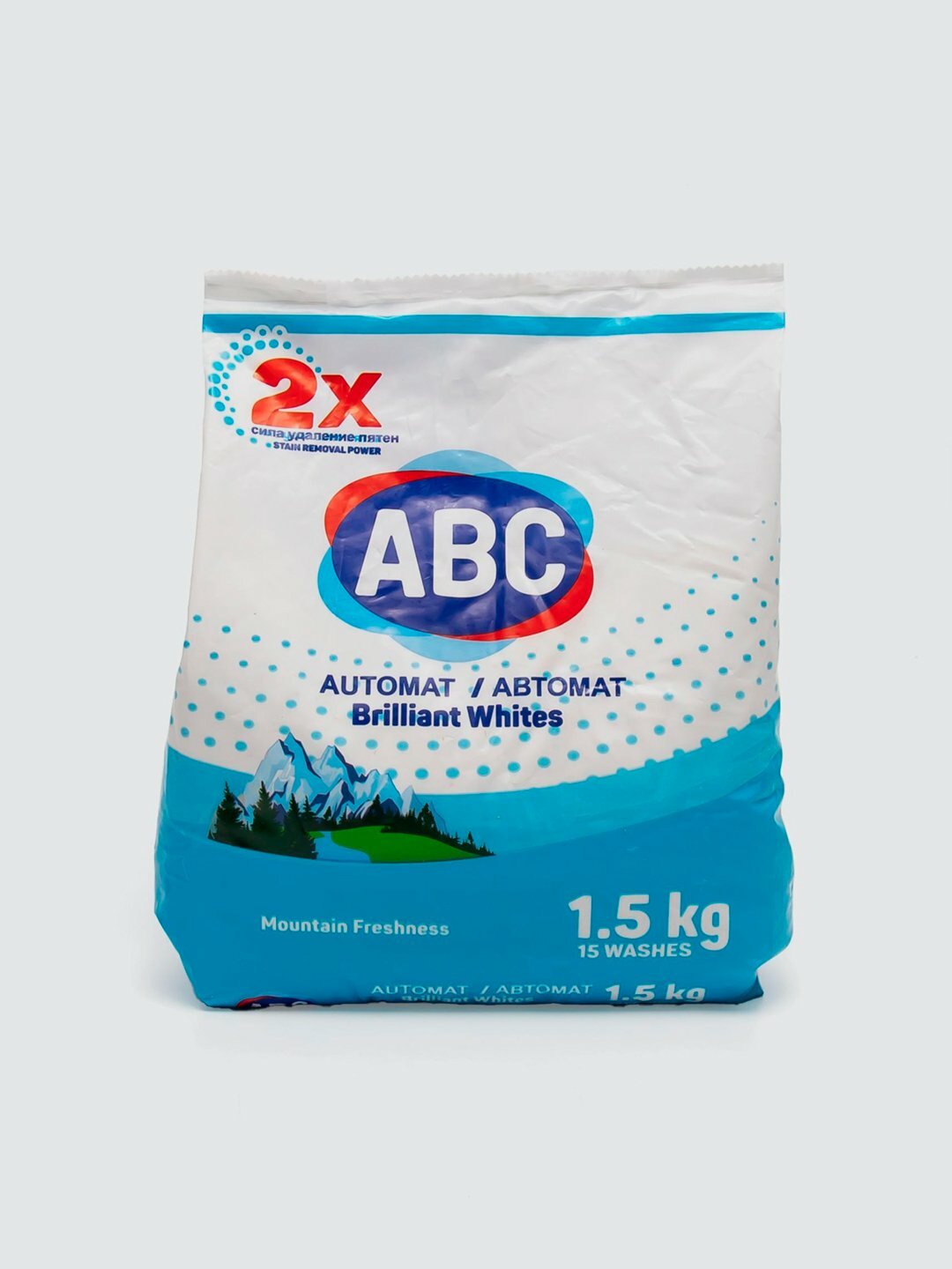 Стиральный порошок ABC для автоматических стиральных машин, горная свежесть, 1.5 кг