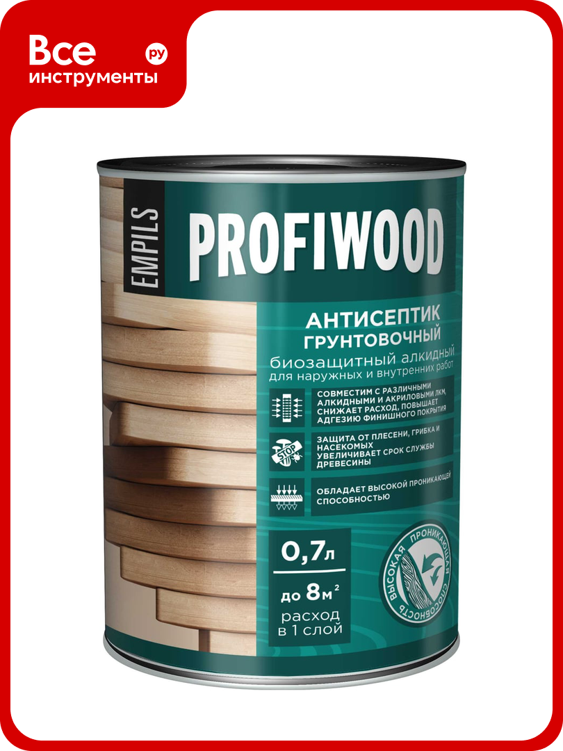 Антисептик грунтовочный Profiwood бесцветный 0 6 к 85206