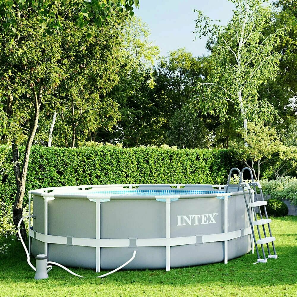 Каркасный бассейн(366x122) Prism Frame Intex 26718FR + фильтр лестница