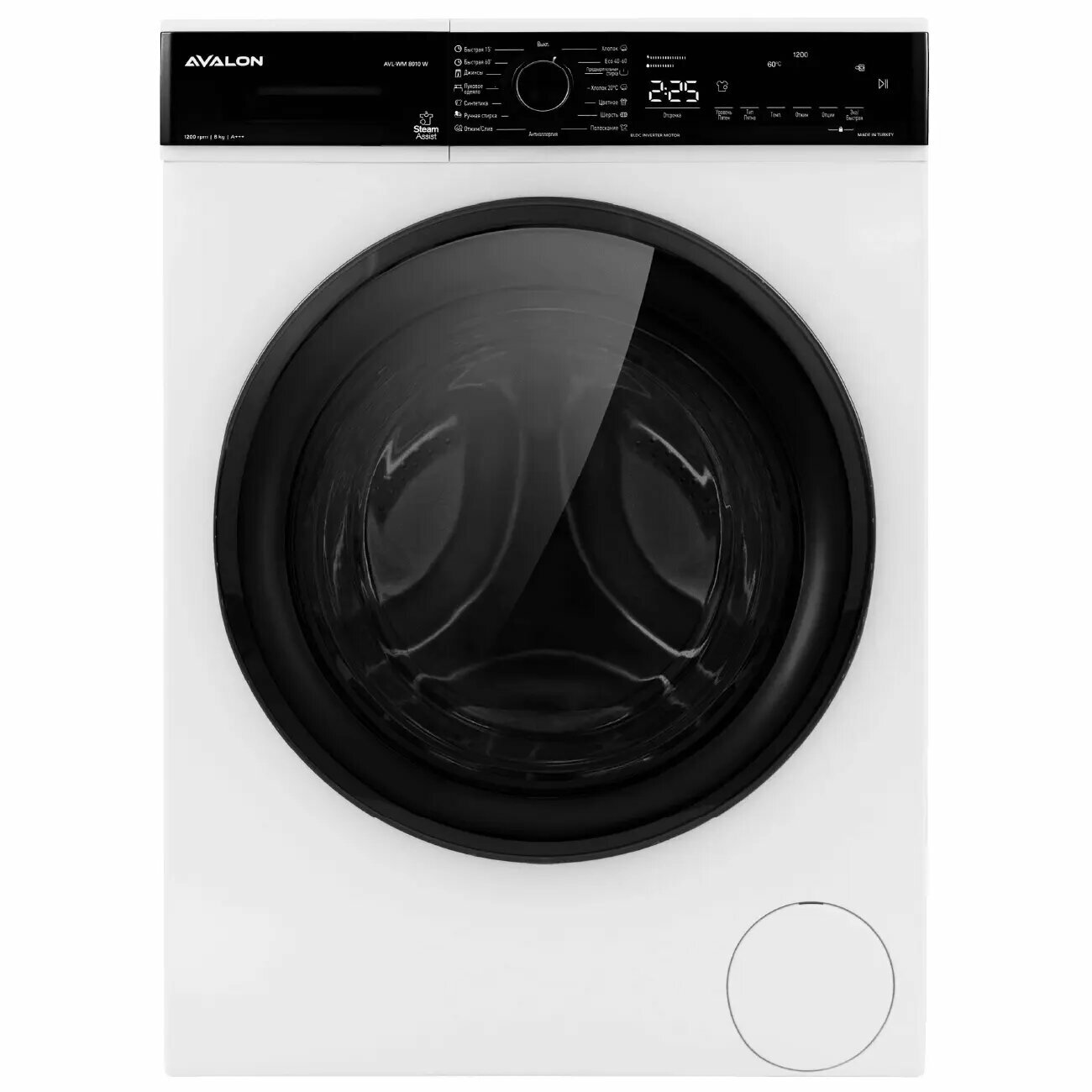 Стиральная машина Avalon WM8010W, 55 см, Сенсорный, 15, A+++, 8 кг