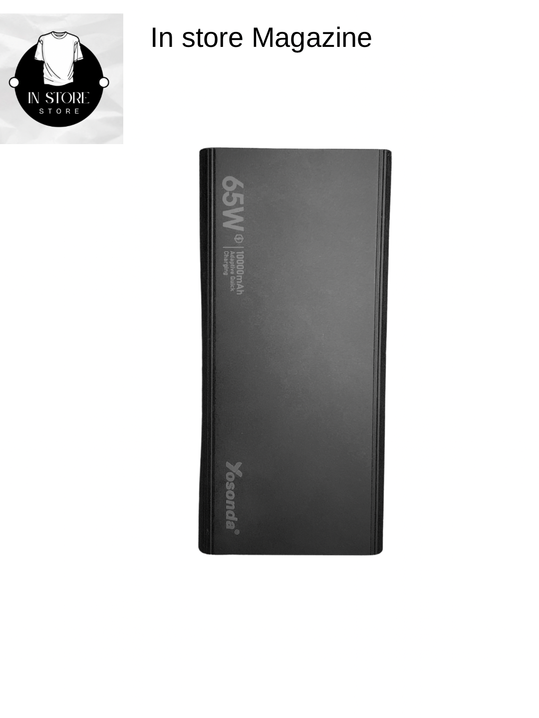 Внешний аккумулятор Yasonda "supper Power Bank", ABS пластик, Li-Polymer аккумулятор, чёрный, 10000mAh. ORG