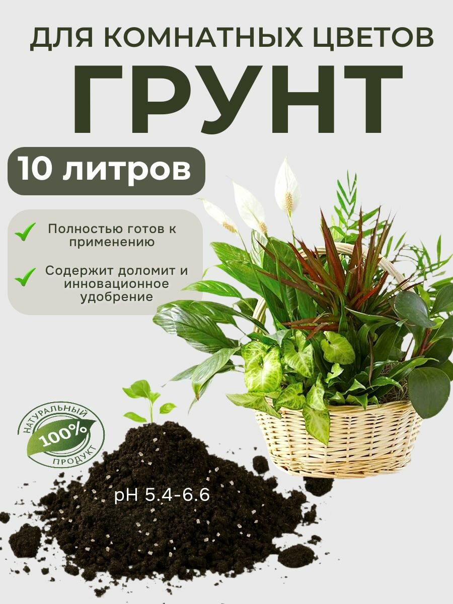 Грунт для цветов комнатных  10л мечта ботаника