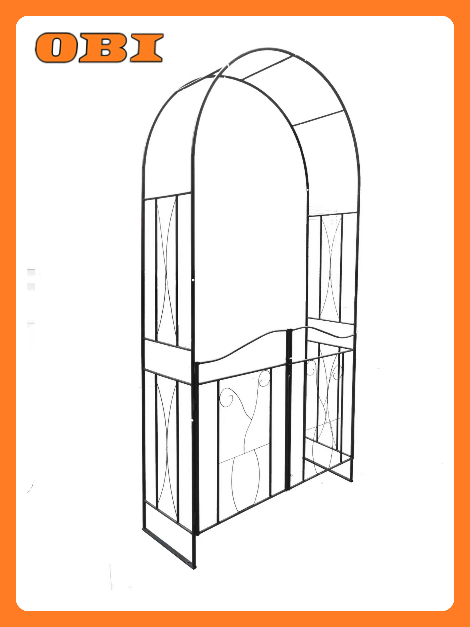Арка садовая Portal для роз металл бесцветная 130x45x258 см