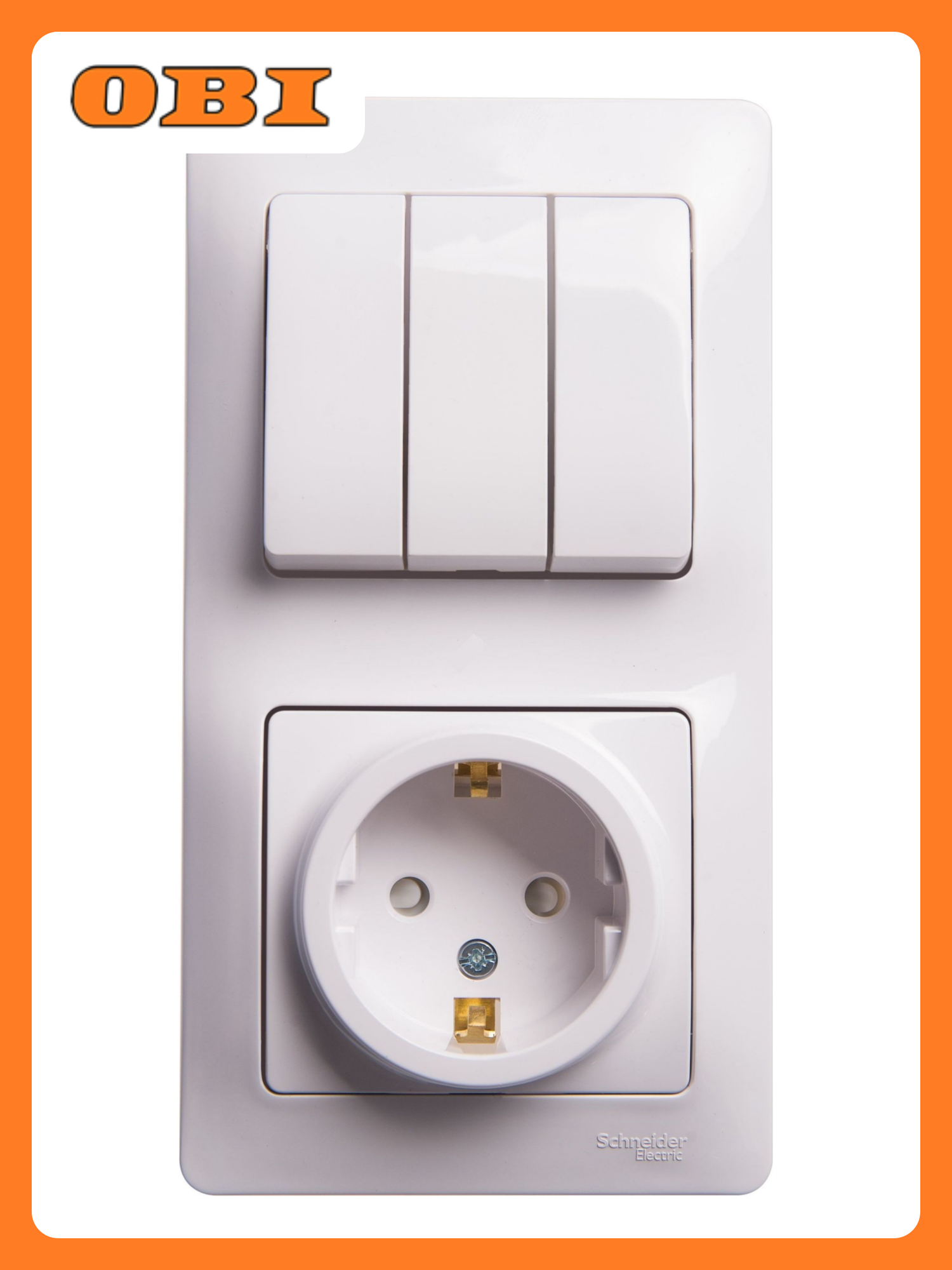 Комбинированный блок Schneider Electric Glossa розетка + выключатель GSL000178