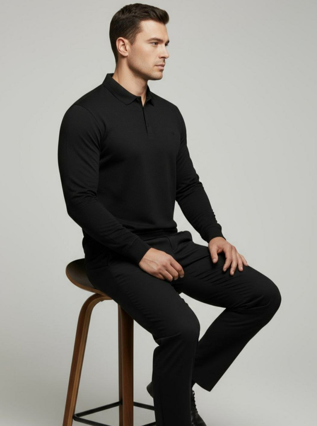 Поло, 1 шт., размер 56, черная — фото 1