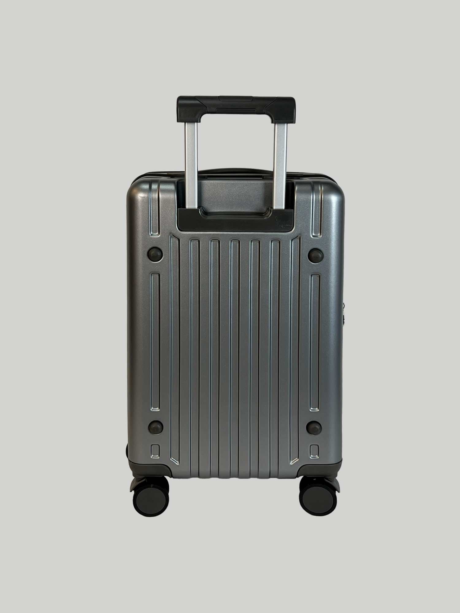 Чемодан , 38 л, серый металлик — фото 1