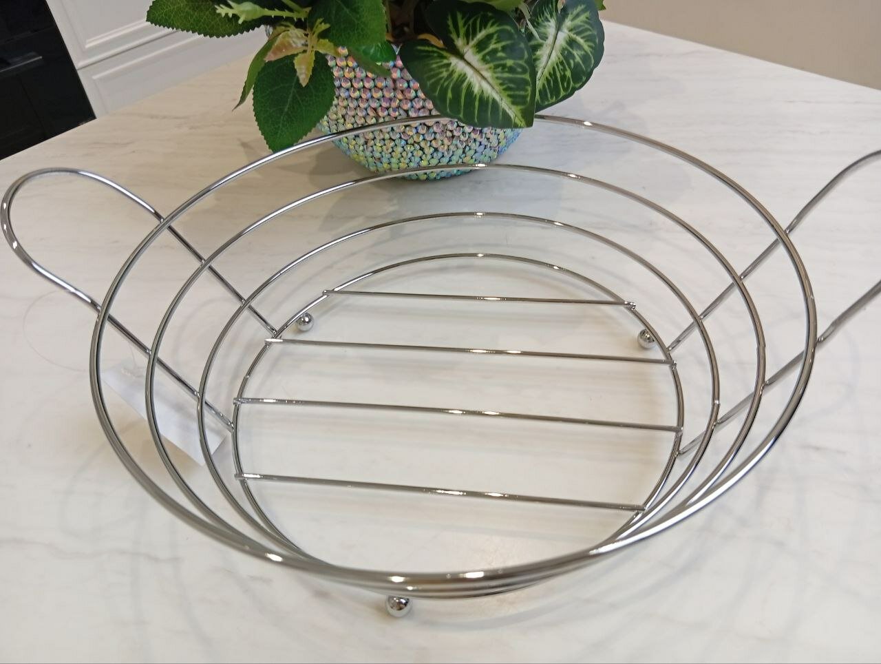 Корзина для хлеба и фруктов, круглая, хлебница, с съемным чехлом, серый