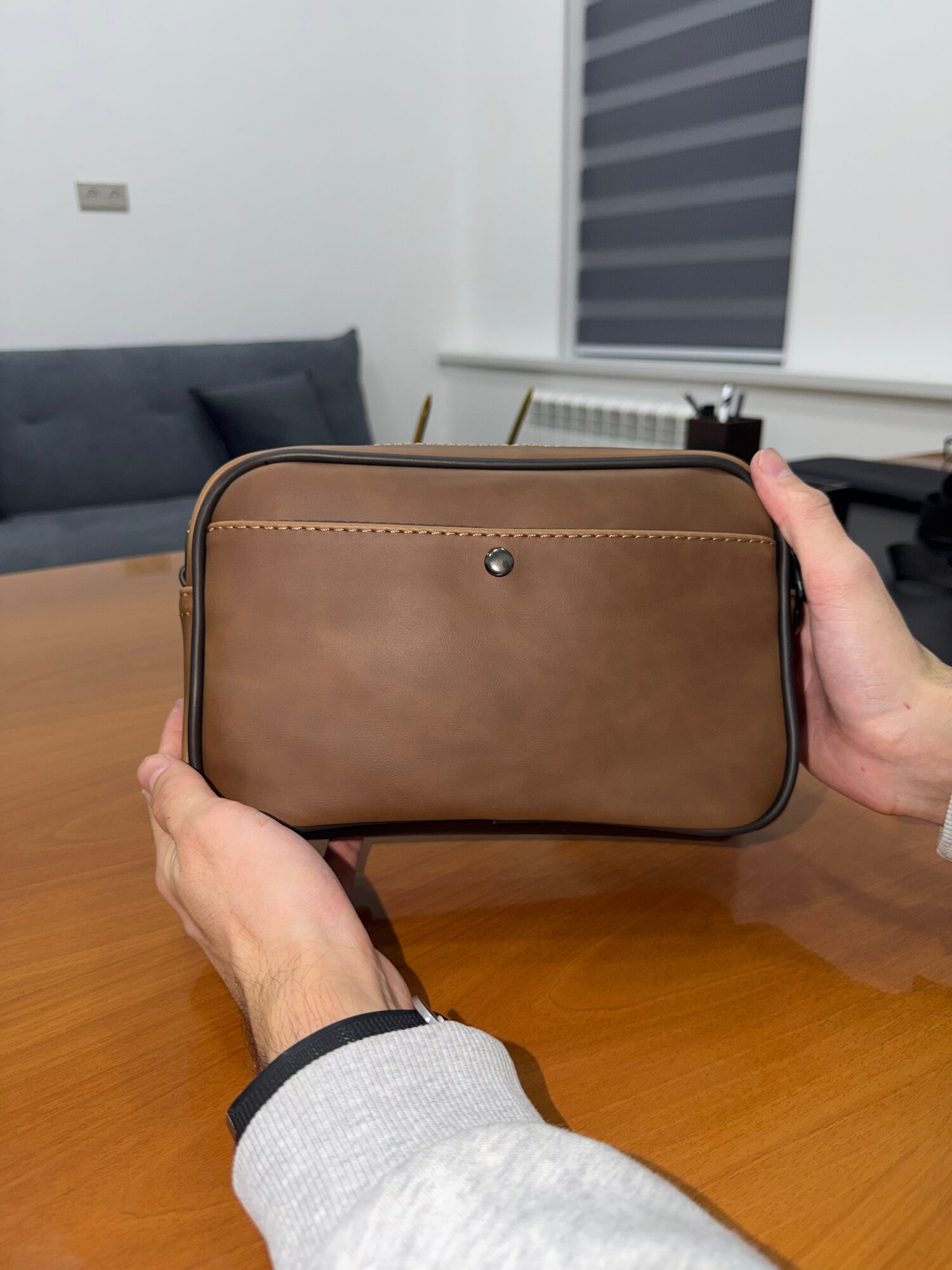 Сумка барсетка , коричневая — фото 1