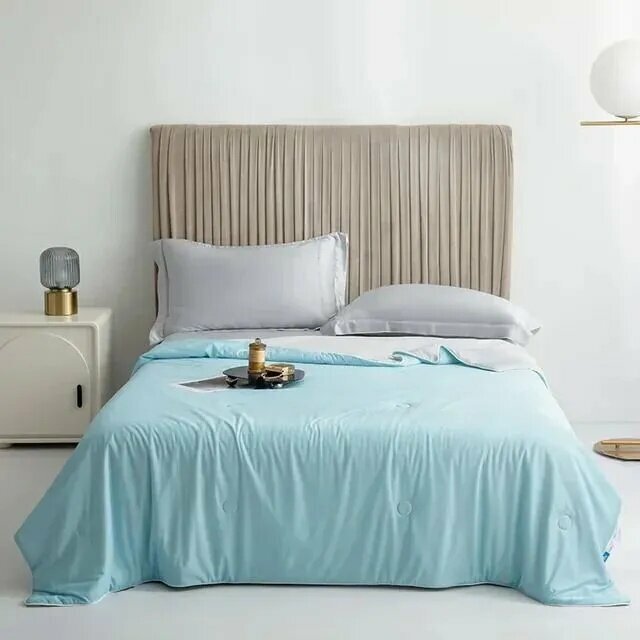 MUJI Одеяло Евро 200x230 см, Всесезонное, Летнее, с наполнителем Ватин, Полиэстер, комплект из 1 шт