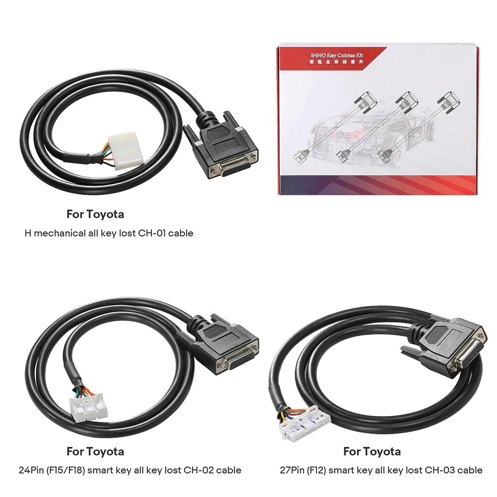 Новый Launch X431 для Toyota CH-01 H Non-Smart Key CH-02 24-PIN и CH-03 27-PIN адаптеры для IMMO ELITE / IMMO PLUS