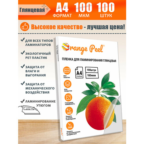 Пленка для ламинирования А4 толщина 100 мкм 100 шт 750₽