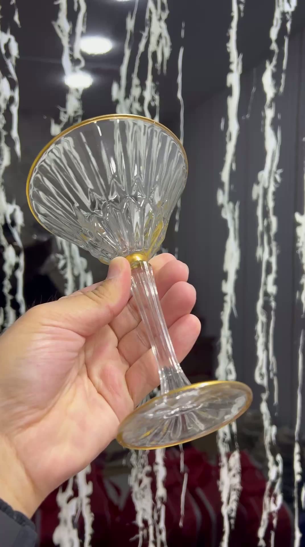 Набор бокалов и мартини "Счастлива и любима!", хрусталь, 150мл, 6шт — фото 1