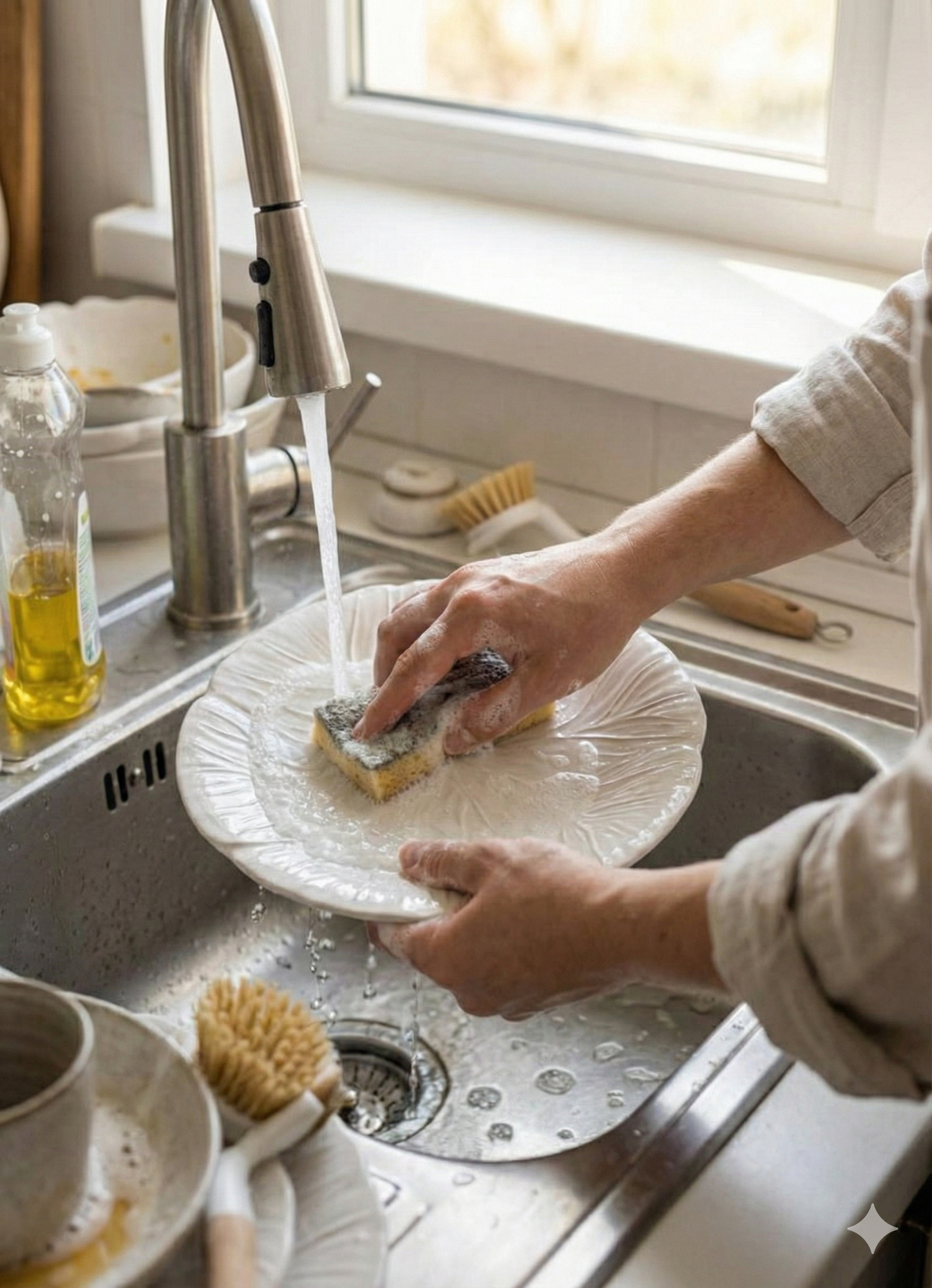 Тарелка керамическая десертная "Белый лист", рельефная, 20.7 см — фото 1