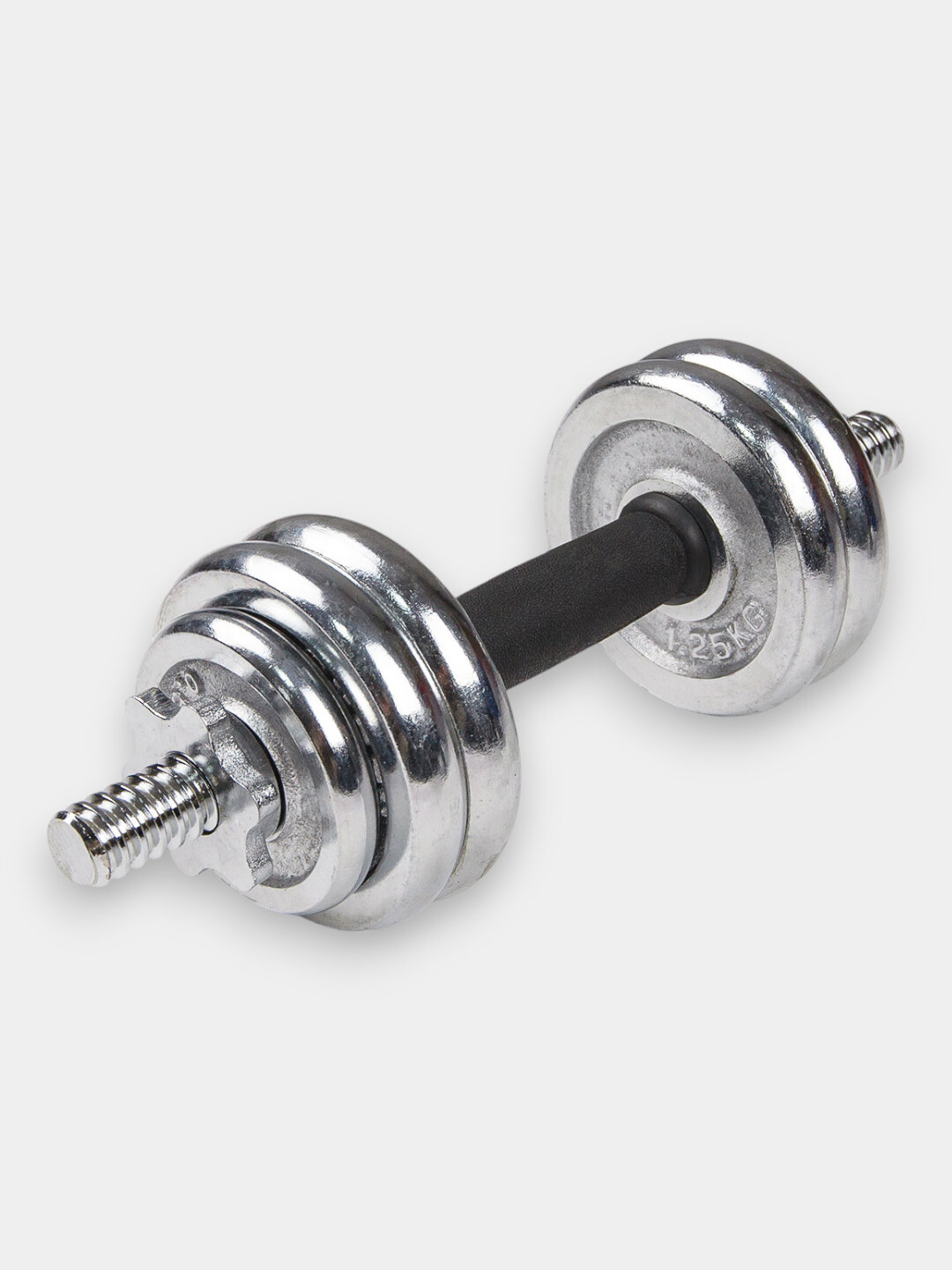 Набор гантели + штанги разборные, в кейсе 15 к хромированная сталь — фото 1