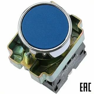 Кнопка SBS0-DY-11 без подсветки синий (B) 1з+1р