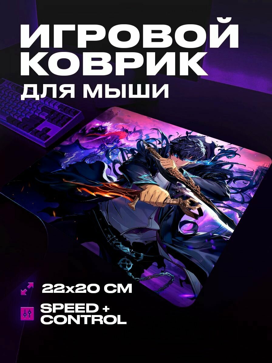 Коврик для мыши игровой Solo leveling 22x20 см ProSleeves