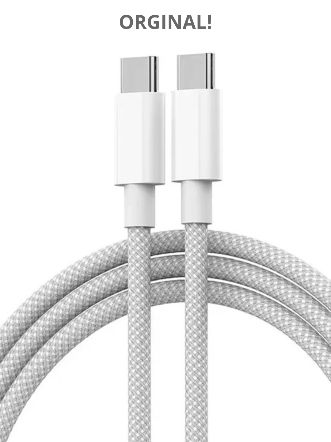 Оригинальный кабель Apple Type-C to Type-C (USB-C) — для iPhone 15 / 16 / 17 Pro Max, Premium