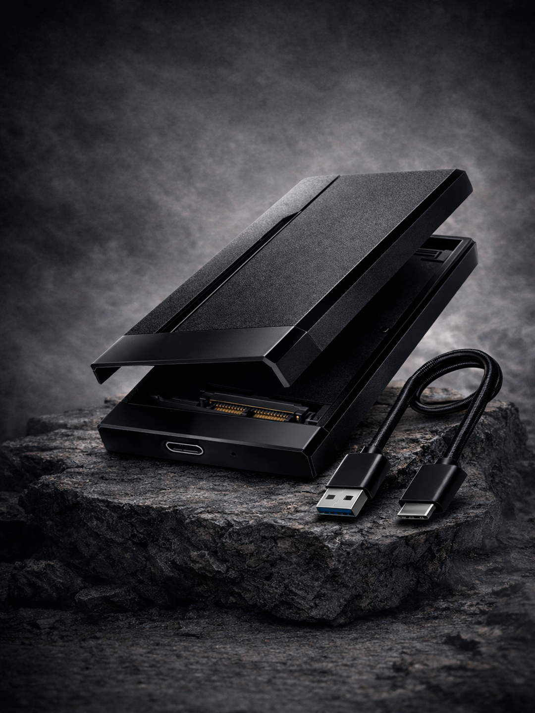 Корпус для жесткого диска 2.5" SATA HDD/SSD Внешний бокс Type-C USB 3.1 до 6 Гбит/с — фото 1